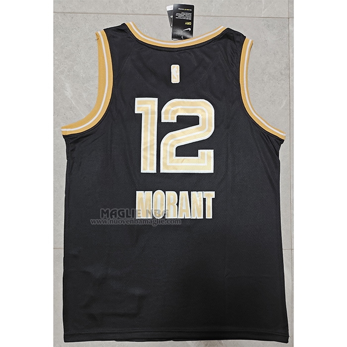Maglia
 Ja Morant NO 12 Memphis Grizzlies Select Series Or
 Nero
